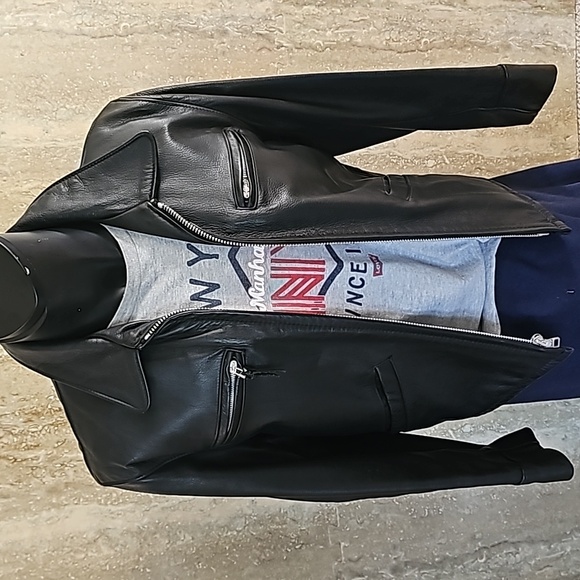 Scott NYC Leather Jacket Mens 40 - Picture 3 of 16